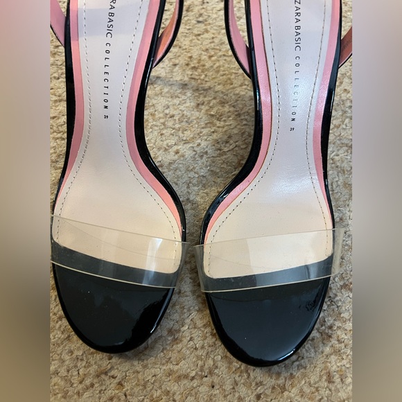 ZARA black sandals with pink and clear details - Picture 7 of 8